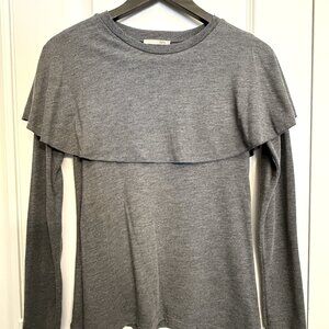 Zara Long Sleeve Top with Half Cape